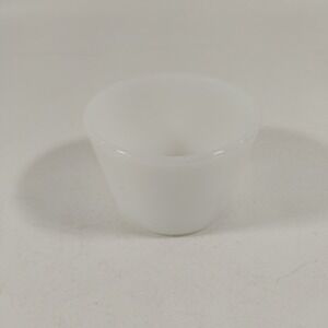 Glasbake Ramekin Custard Bake Cup Milk Glass White Bowl Flan Baking 4 oz